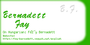 bernadett fay business card